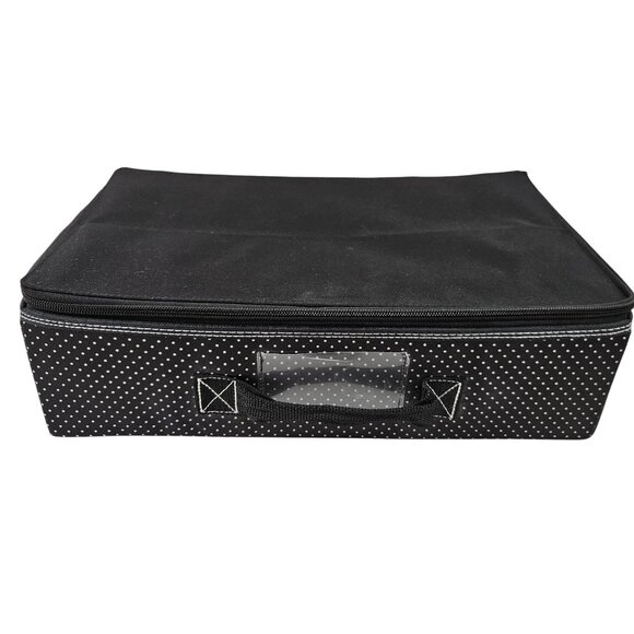 Creative Memories Tool Organizer Black Pink Storage Tote Adjustable Dividers - Picture 1 of 12
